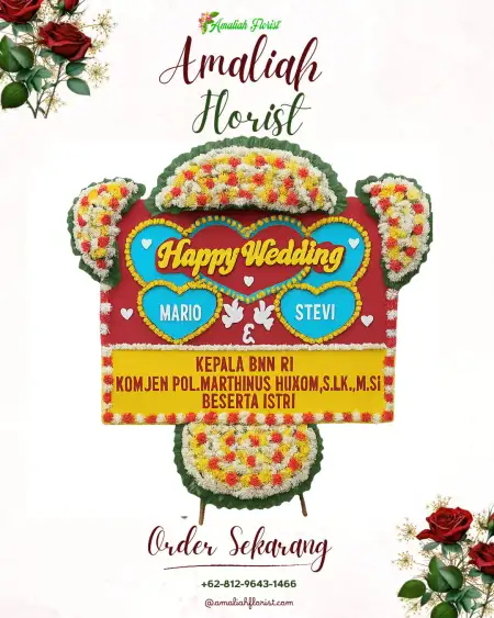 Papan Bunga Pernikahan Petungasri